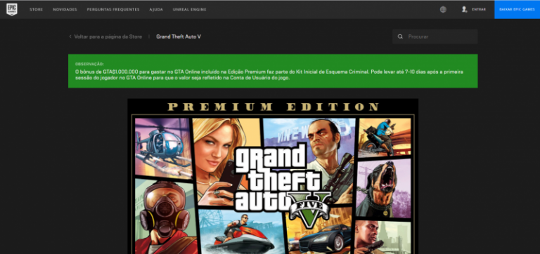 GTA V Gratuito Para PC Via Epic Games Store - Vitamina Nerd