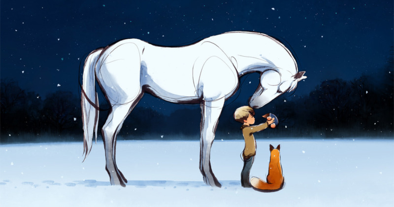 Cena do curta metragem animado The Boy, the Mole, the Fox and the Horse